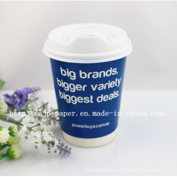 Biologisch abbaubare Doppelwand Latte Tee Papier Tasse